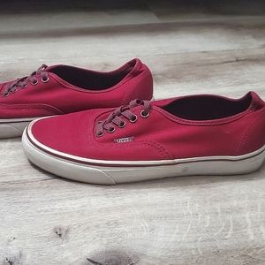 Used Vans shoes in maroon red